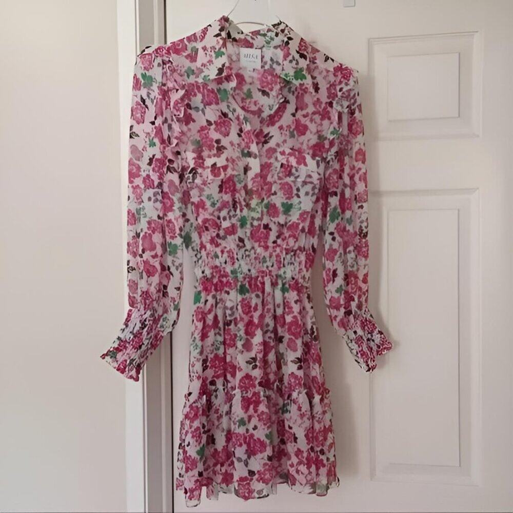 Misa Los Angeles Niamat Peony Floral Mini Dress XS - Picture 4 of 16